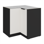 Spodní rohová skříňka Aria 90x90 DN 2F BB Barva korpusu: Černá, Barva dvířek: GR - Graphite AFM