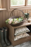Strömshaga Bavlněný povlak na polštář Lovisa Green / White 45 × 45 cm, zelená barva, textil