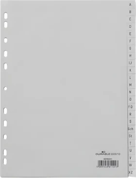 Durable A-Z šedá / Rejstřík / A4 / PP / 24 dílů / 10 ks (650810)