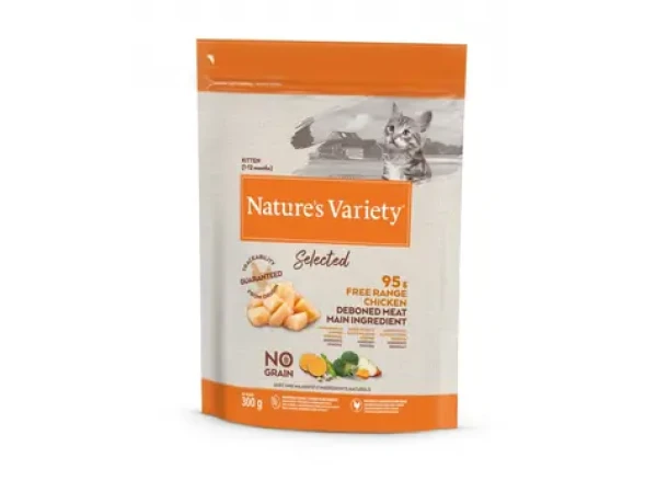 Nature´s variety selected pro koťata s kuřecím 300g / Granule pro kočky (8410650271552)