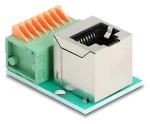 Delock 90653 / Adaptér RJ45 na terminálový blok / zahnutá zásuvka RJ45 / 8pin s tlačítkem / Cat.5e (90653)