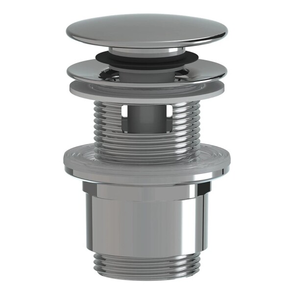 CERANO Umyvadlová výpusť - 5/4“ click-clack s přepadem - plast - 35/50mm - chrom