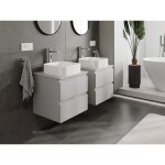 MEXEN/S - Orio koupelnová skříňka pod umyvadlo 50 cm s deskou, 2 zásuvky, šedá mat 91A10-05047-2-BFFC62