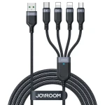 Joyroom S-1T4018A18 Nabíjecí kabel USB-A (M) - USB-C + MicroUSB + 2x Lightning (M) 3.5A 1.2m černá (S-1T4018A18 L2CM 1.2)