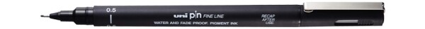 UNI PIN 05 liner 0,5 mm černý voděodolný uni pin 05 fineliner 0,5mm černý technické pero liner voděodolný světlostálý super ink na kreslení psaní kontury