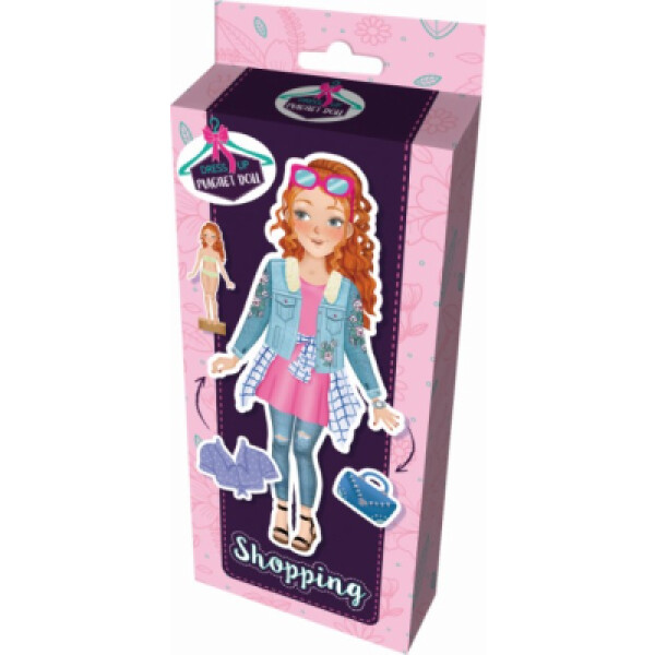 Oblékací panenka s magnetickými částmi Na nákupech