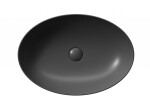 GSI - PURA keramické umyvadlo na desku 60x42cm, černá mat 884226