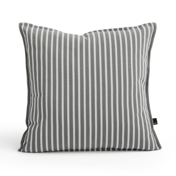 HAY Venkovní polštář Terrazza Grey Bold Stripe 50 × 50 cm, šedá barva, textil