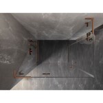 MEXEN/S - Lunar L Duo sprchový kout dveře křídlové pravá 115 x 85, transparent, měď kartáčovaná 834L-115P-085L-65-00