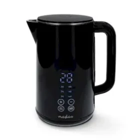 Nedis KAWK362EBK černá / Rychlovarná konvice / 2200 W / 1.7 l / Plast / ukazatel teploty (KAWK362EBK)