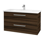 Dřevojas - Umyvadlová skříňka GIO SZZ2 100 - D06 Ořech / Úchytka T01 / D06 Ořech 130671A