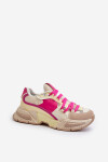 Dámská módní šněrovací sportovní obuv Béžovo-růžová Chillout! 38