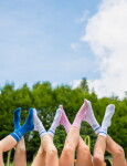 Bella Rose Ponožky Žiju / Miluju velikost M (40-43), růžová barva, textil
