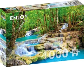 ENJOY Puzzle Tyrkysový vodopád, Thajsko