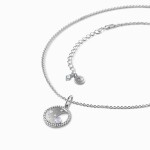 Royal Fashion stříbrný náhrdelník GU-DR22121N-SILVER-MOONSTONE