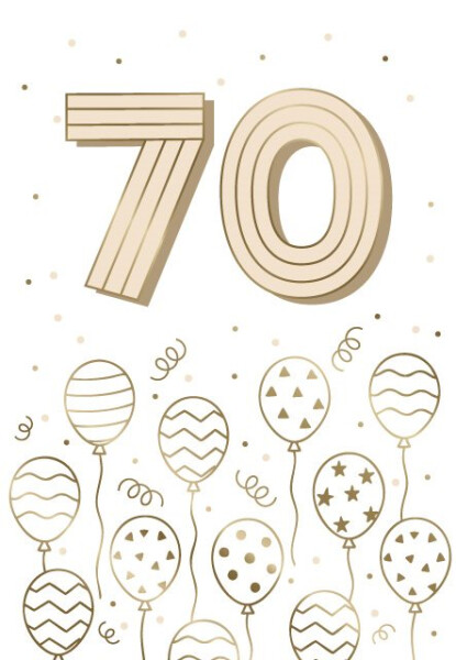Přání k narozeninám - Zlatá ražba 70 let - Albi