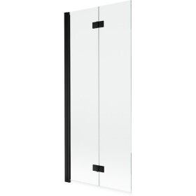 MEXEN - MIST vanová zástěna 80x150 cm 6mm 2-s, černá, čirá, levá 8A9-080-002-70-00-L