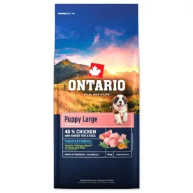Ontario Puppy Junior Large Chicken Sweet Potatoes 12kg / Granule pro štěňata (214-13126)