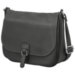 Trendy dámská koženková crossbody kabelka Grácie, tmavě šedá