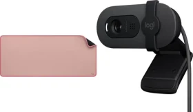 Logitech Studio Series tmavě růžová + Brio 100 / Sada podložka pod myš + webkamera