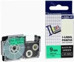 Xerox kompatibilní páska s Casio XR-9GN1/ zelený podklad / černý tisk / šířka 9 mm / délka 8 m (801L01085)