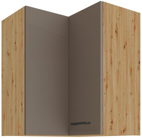 Horní rohová skříňka Bolonia 60x60 GN-72 2F (90°) Barva korpusu: Dub artisan, Barva dvířek: Truffle Grey