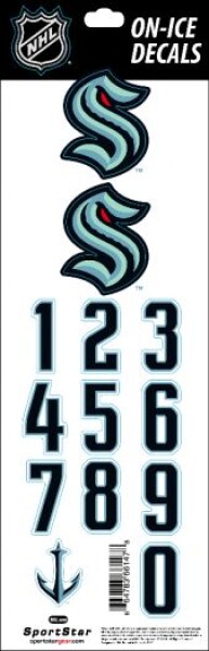 Sport Star Samolepky na helmu Seattle Kraken NHL Decals
