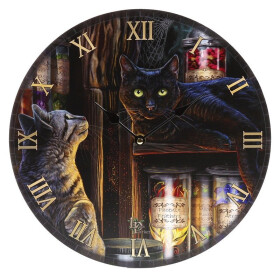 Nástěnné hodiny - Kočka: Magické Emporium