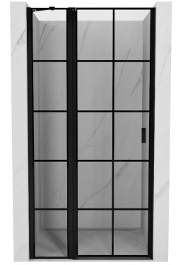 MEXEN - Mist sprchové dveře křídlové levé 120, černá dekor, černá 8A4-120-000-70-77-L