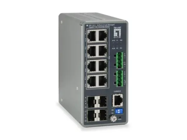 LevelOne IGP-1271 / Průmyslový switch / 8x GE PoE+ / 4x SFP / PoE+ 240 W / Managed L3 (IGP-1271)