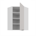 Horní rohová skříňka Como 60x60 GN-90 1F (45°) Barva korpusu: Bílá, Barva dvířek: Kašmír