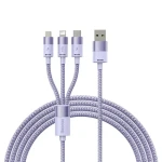 Baseus CAXS000005 Kabel USB-A (M) - Micro-USB (M) USB-C (M) Lightning (M) 1.2 m fialová (CAXS000005)