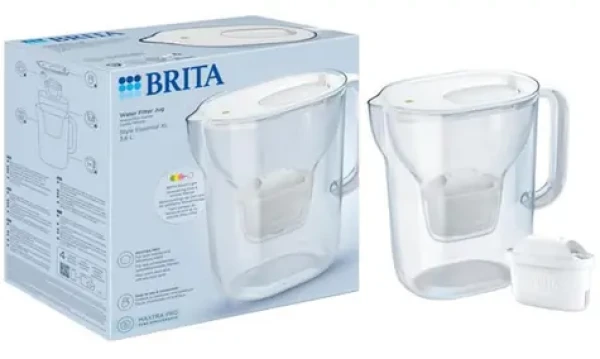 Brita Style Essential XL bílá / Filtrační konvice / 3,6 l / filtr Maxtra Pro Pure Performance (140687)