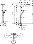 HANSGROHE - Raindance Select S Sprchový set Showerpipe s termostatem, 3 proudy, matná černá 27633670