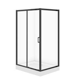 CERSANIT - Sada C712: kout ARTECO černý obdélník 120x90x190 + vanička TAKO 120x16 VIR S913-031