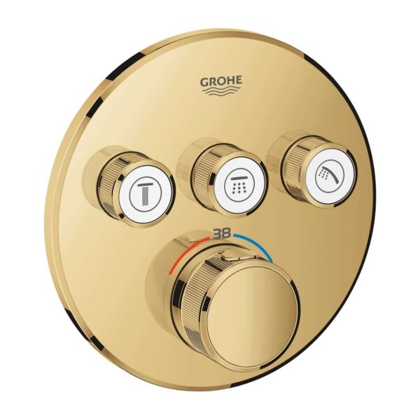 GROHE - Grohtherm SmartControl Termostatická sprchová podomítková baterie, 3 ventily, Cool Sunrise 29121GL0