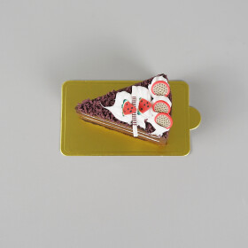 Cake star Podložka pod minidezerty zlatá obdelník 10x6 cm