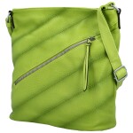 Trendy dámská koženková crossbody kabelka Ewoona, světle zelená