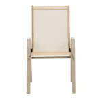 Zahradní židle, kov, síťovina, krémová, AZC-C1000 CRM