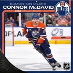 JF Turner Kalendář Edmonton Oilers NHL Connor McDavid #97 2026 Wall Calendar