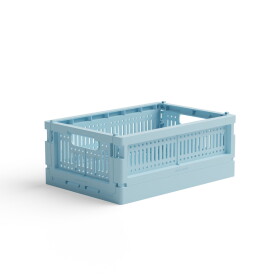 Made Crate Skládací přepravka Crystal Blue - mini, modrá barva, plast