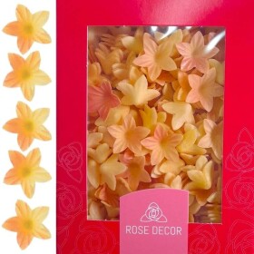 Dekorace oplatková - Květ mini 2 cm žlutý, 400 ks