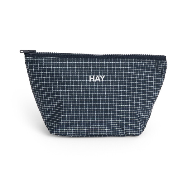 HAY Pouzdro Grid S Dark Blue, modrá barva, textil