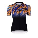 Dres FORCE LIFE UNI, krátký rukáv, černo-modro-oranžový (Barva černo-modro-oranžová, velikost M)