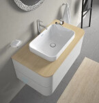 DURAVIT - Happy D.2 Plus Umyvadlová mísa zápustná 600x400 mm, bez přepadu, WonderGliss, bílá 23596000001