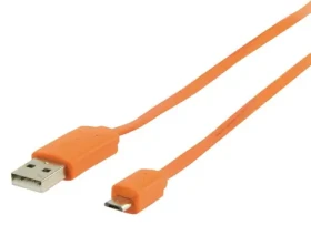 Valueline USB 2.0. kabel - Micro USB 100 cm oranžová (5412810171989)