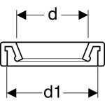 GEBERIT - Příslušenství Manžeta EPDM, d 80-100 mm, d1 122 mm 152.424.00.1