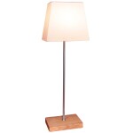 Eglo 410297 - STAR TRADING Stolní lampa Kombi Shade/Star Leo, šedá barva, bílá barva, přírodní barva, dřevo, kov, plast