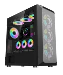 1stCOOL MiddleTower Wind Storm černá / PC skříň / Bez zdroje / 2x USB 1x USB 3.0 / Tvrzené sklo (ML-WSTORM-B)