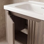 REA - Koupelnová skříňka s umyvadlem Rivo DB86-60L-1 Dark 60cm REA-M0604